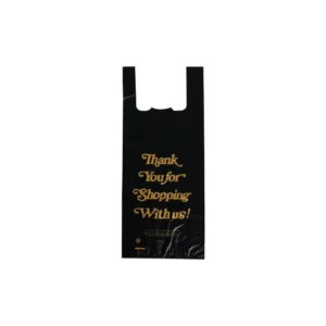 2 Bottle Black Plastic T-Shirt Liquor Bag