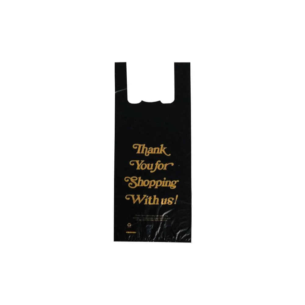 2 Bottle Black Plastic T-Shirt Liquor Bag